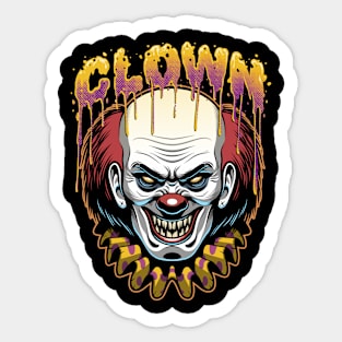 Halloween Scary Clown Sticker